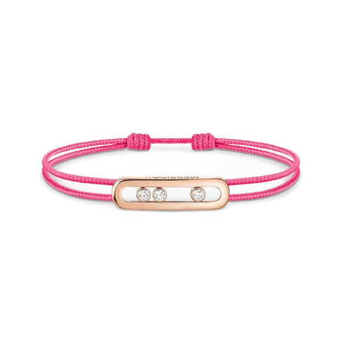 MESSIKA CARE(s) Diamond Pink Cord Bracelet in Pink Gold - 1