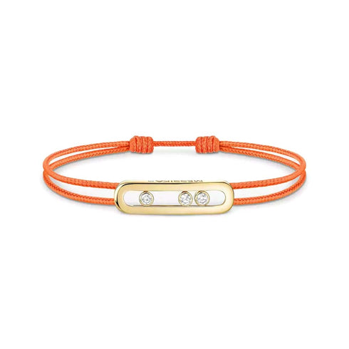 MESSIKA CARE(s) Diamond Orange Cord Bracelet in Yellow Gold - 1