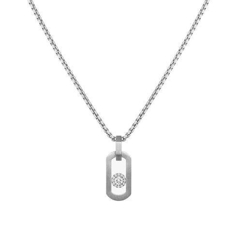 So Move Natural Titanium and Diamond Pendant Necklace - 1