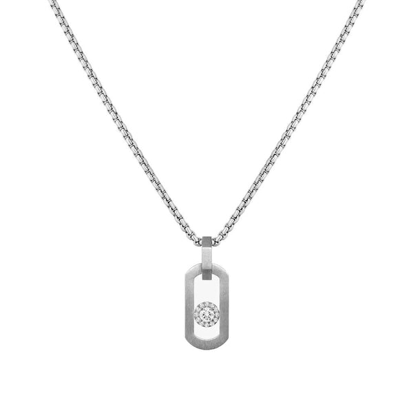 So Move Natural Titanium and Diamond Pendant Necklace - 1