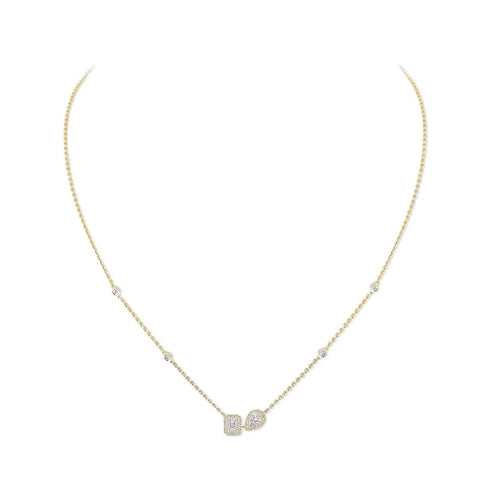 My Twin Diamond Necklace in Yellow Gold - 1