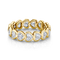 Bezeled Heart Full Diamond Eternity Band in 18K Gold - 2