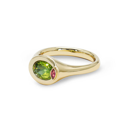 Martini Time Peridot Olive Ring - 2