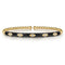 Bujukan Diamond Split Bangle with Black Enamel in 14K Yellow Gold - 2