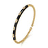 Bujukan Diamond Split Bangle with Black Enamel in 14K Yellow Gold - 3
