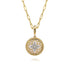 Floral Bujukan Diamond and Mother of Pearl Medallion Pendant in 14K Yellow Gold - 4