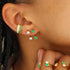 Classic Emerald Orbit Earring in 18K Gold - 2