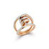 Huxley 18K Gold and Diamond Single Coil Link Ring - 2