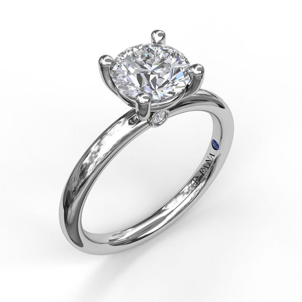 Classic Round Cut Solitaire Engagement Ring - 1