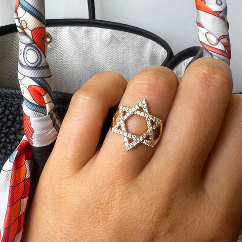 Star of David Diamond Ring - 5