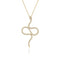 Serpentina Diamond Snake Pendant Necklace in 14K Yellow Gold - 2
