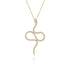 Serpentina Diamond Snake Pendant Necklace in 14K Yellow Gold - 2