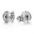 Contemporary Sterling Silver Compass Cufflinks with Black Spinel - 2