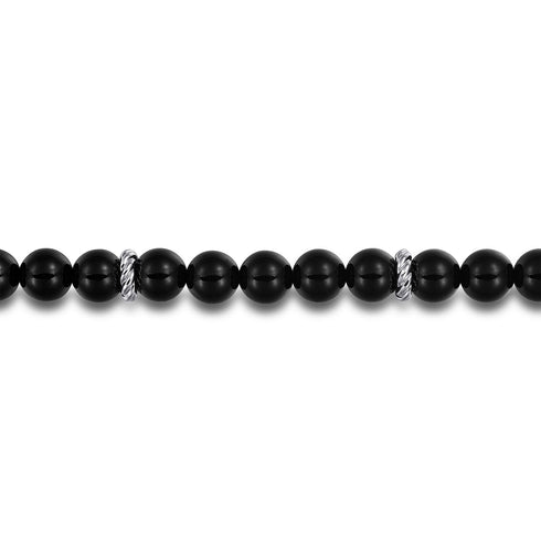 Bujukan Sterling Silver and Onyx Beaded Bracelet - 3