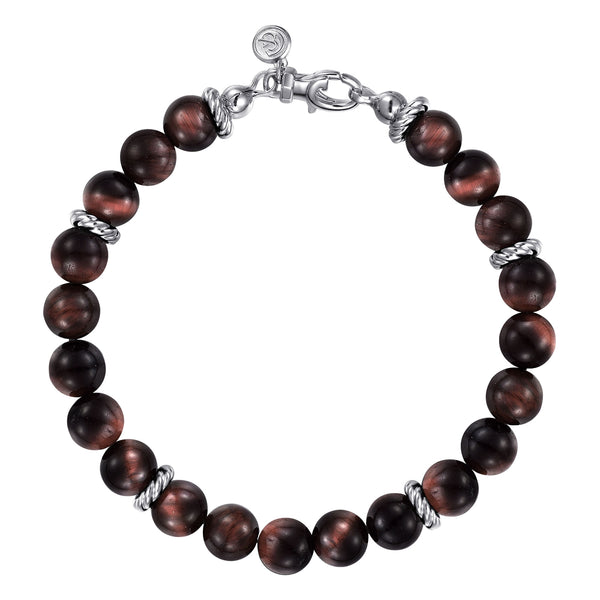 Bujukan Sterling Silver and Tiger Eye Beaded Bracelet - 2