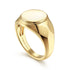 Facets 14K Yellow Gold Round Signet Ring in High Polished Finish - 4