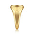 Facets 14K Yellow Gold Round Signet Ring in High Polished Finish - 5