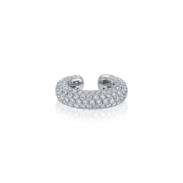 Cosmo Diamond Ear Cuff in White Gold - 2