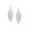 Large Palm Leaf Drop Earrings in White Gold by Anita Ko - 1