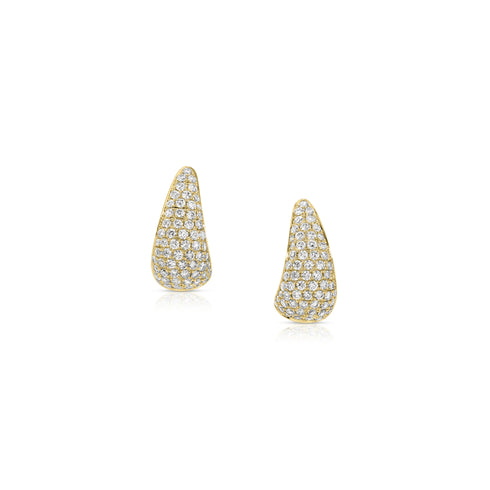 Anita Ko Small Diamond Claw Earrings in Yellow Gold - 1