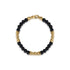 Gold and 6mm Matte Onyx Beaded Station Bracelet by Gabriel & Co. - 2