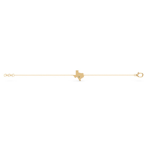 Heart in the Hill Country bracelet benefitting Kerr County Flood Relief Fund - 14K Yellow Gold