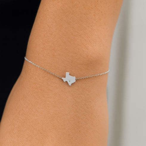 Heart in the Hill Country bracelet benefitting Kerr County Flood Relief Fund - Sterling Silver