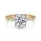 Allison 14K White-Yellow Gold Round Hidden Halo Diamond and Engagement Ring - 1