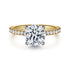 Allison 14K White-Yellow Gold Round Hidden Halo Diamond and Engagement Ring - 1