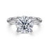 Azucena Platinum Round Solitaire Diamond Engagement Ring - 1