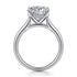 Azucena Platinum Round Solitaire Diamond Engagement Ring - 2