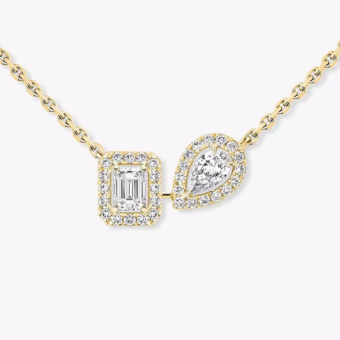 My Twin Diamond Necklace in Yellow Gold - 2
