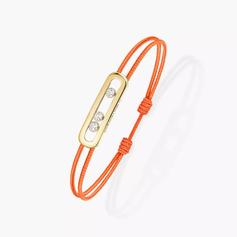 MESSIKA CARE(s) Diamond Orange Cord Bracelet in Yellow Gold - 3