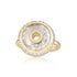 Roda Pave Ring in 18k Gold - 1