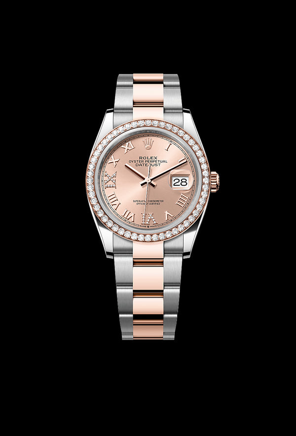 rolex Datejust in Everose Rolesor - combination of Oystersteel and Everose gold, M126281RBR-0016 - Zadok Jewelers