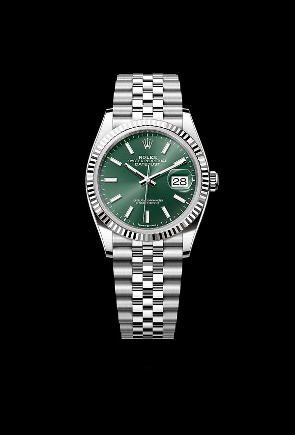 rolex Datejust in White Rolesor - combination of Oystersteel and white gold, M126234-0051 - Zadok Jewelers