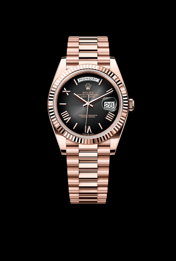 rolex Day-Date in 18 ct Everose gold, M228235-0055 - Zadok Jewelers