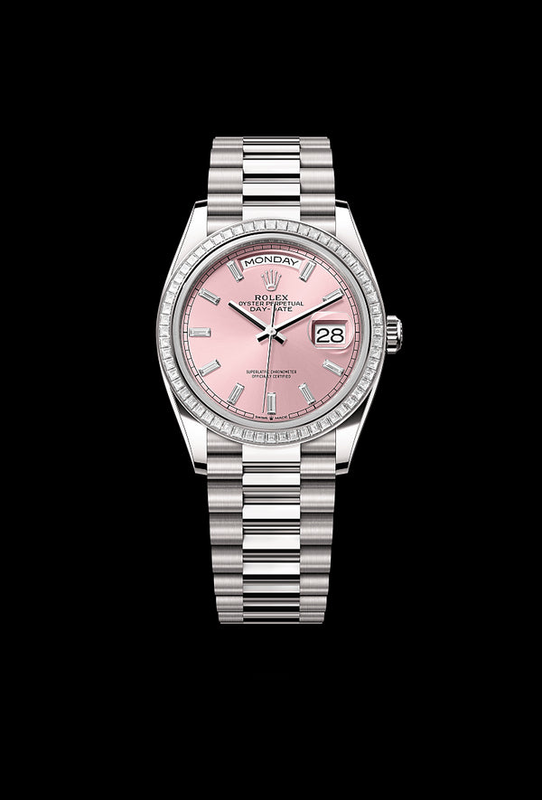rolex Day-Date in 18 ct white gold, M128399TBR-0029 - Zadok Jewelers