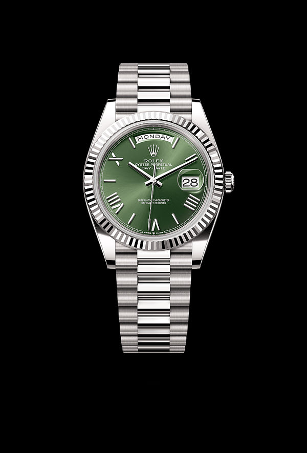 rolex Day-Date in 18 ct white gold, M228239-0033 - Zadok Jewelers