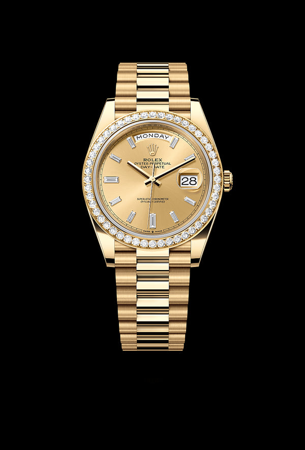 rolex Day-Date in 18 ct yellow gold, M228348RBR-0002 - Zadok Jewelers