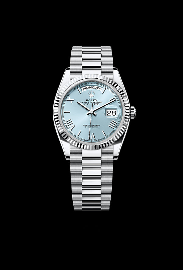 rolex Day-Date in Platinum, M128236-0018 - Zadok Jewelers