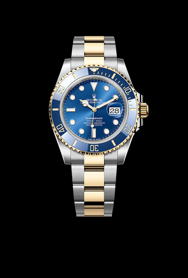 rolex Submariner in Yellow Rolesor - combination of Oystersteel and yellow gold, M126613LB-0002 - Zadok Jewelers