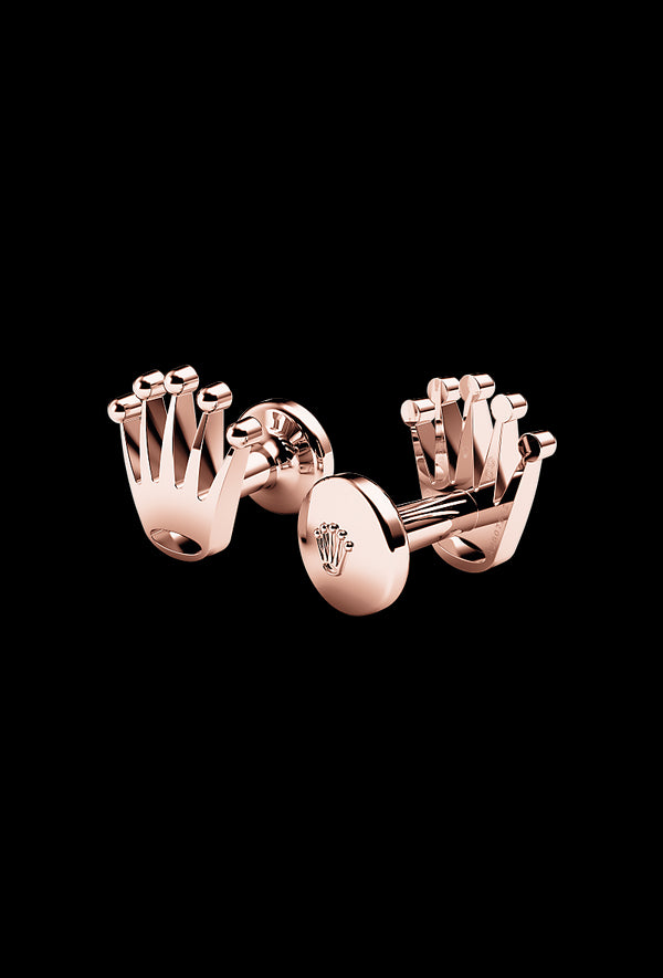 Rolex ‘Crown’ cufflinks Everose gold A1015 - 1