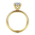 Twain 14K Yellow Gold Round Diamond Engagement Ring (Setting Only) - 4