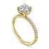 Twain 14K Yellow Gold Round Diamond Engagement Ring (Setting Only) - 3