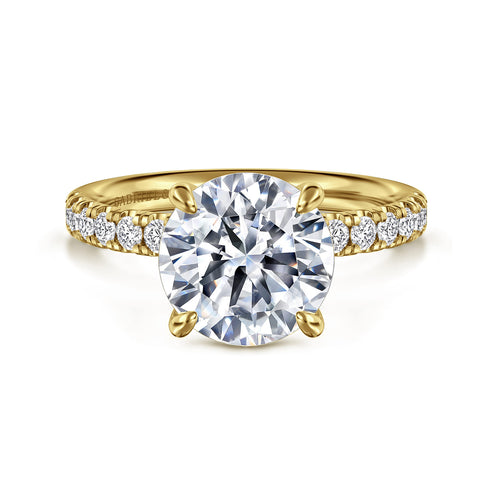 Winslow 14K Yellow Gold Round Diamond Engagement Ring (Setting Only) - 1
