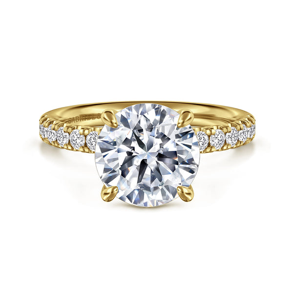 Winslow 14K Yellow Gold Round Diamond Engagement Ring (Setting Only) - 1