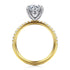 Twain 14K Yellow-White Gold Round Diamond Engagement Ring - 3
