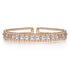 Bujukan Rose Gold Cuff Bracelet with Marquise and Round Diamonds - 1