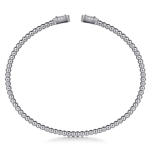 Bujukan 14K White Gold Diamond Bangle Bracelet - 4